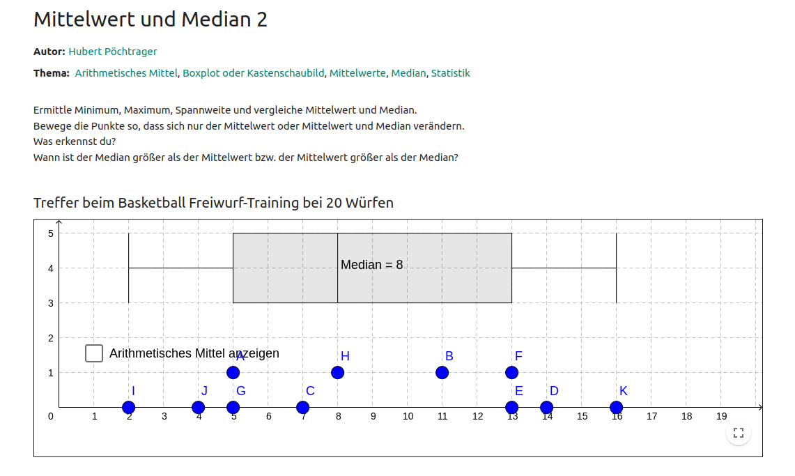Statistik - Zentralwert, Median und Boxplots